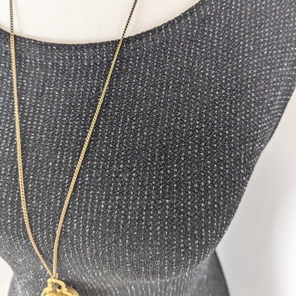 VTG 90s Y2K Flapper Ronni Nicole Black Glitter Beaded Mini Shift Dress Sz 10 - Picture 5 of 7